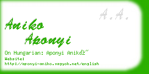 aniko aponyi business card